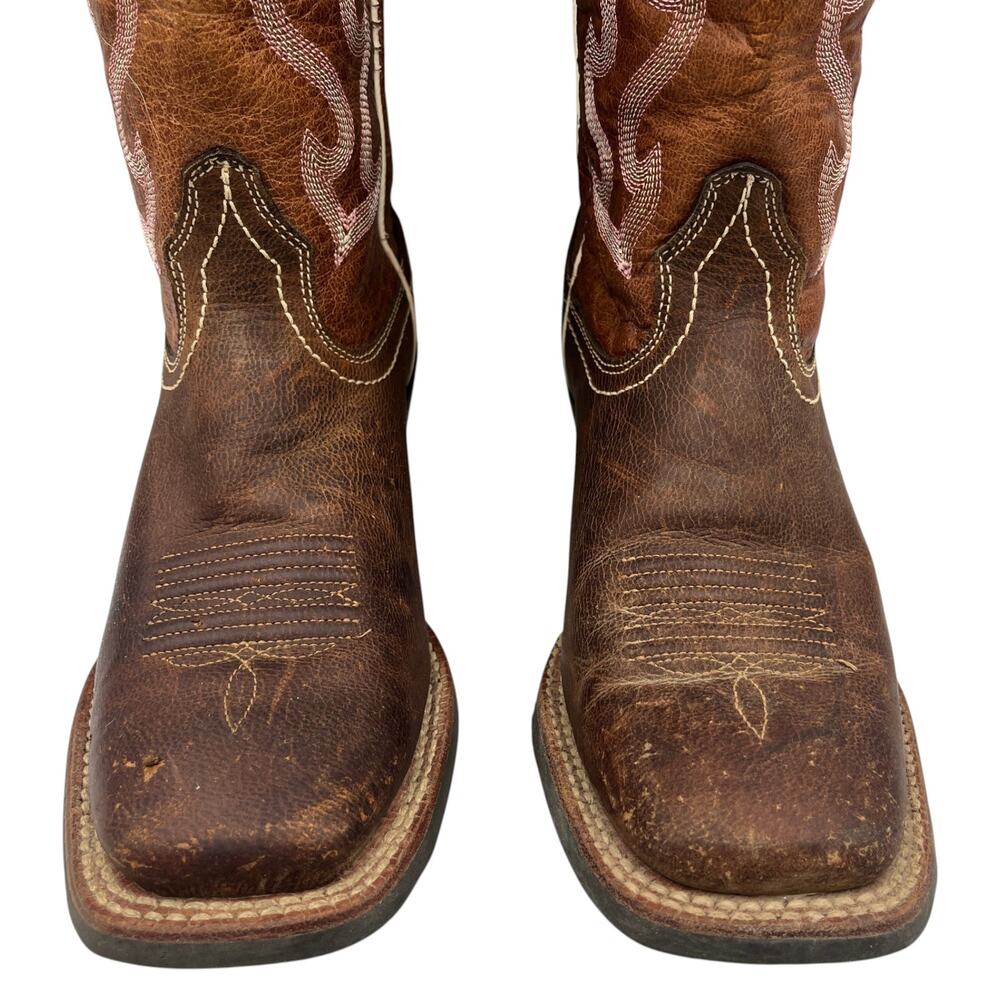 Ariat Cowboy Western Boots Crossfire Caliente Square Toe Brown Women's Size 6 B - Picture 3 of 11